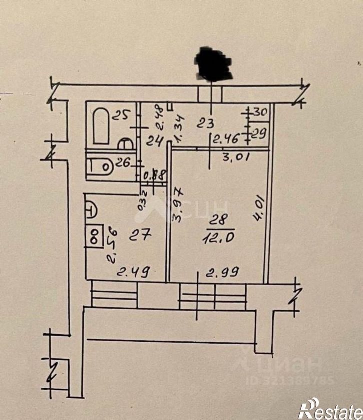1-комн квартира проспект Музрукова, 33,  д. 33
