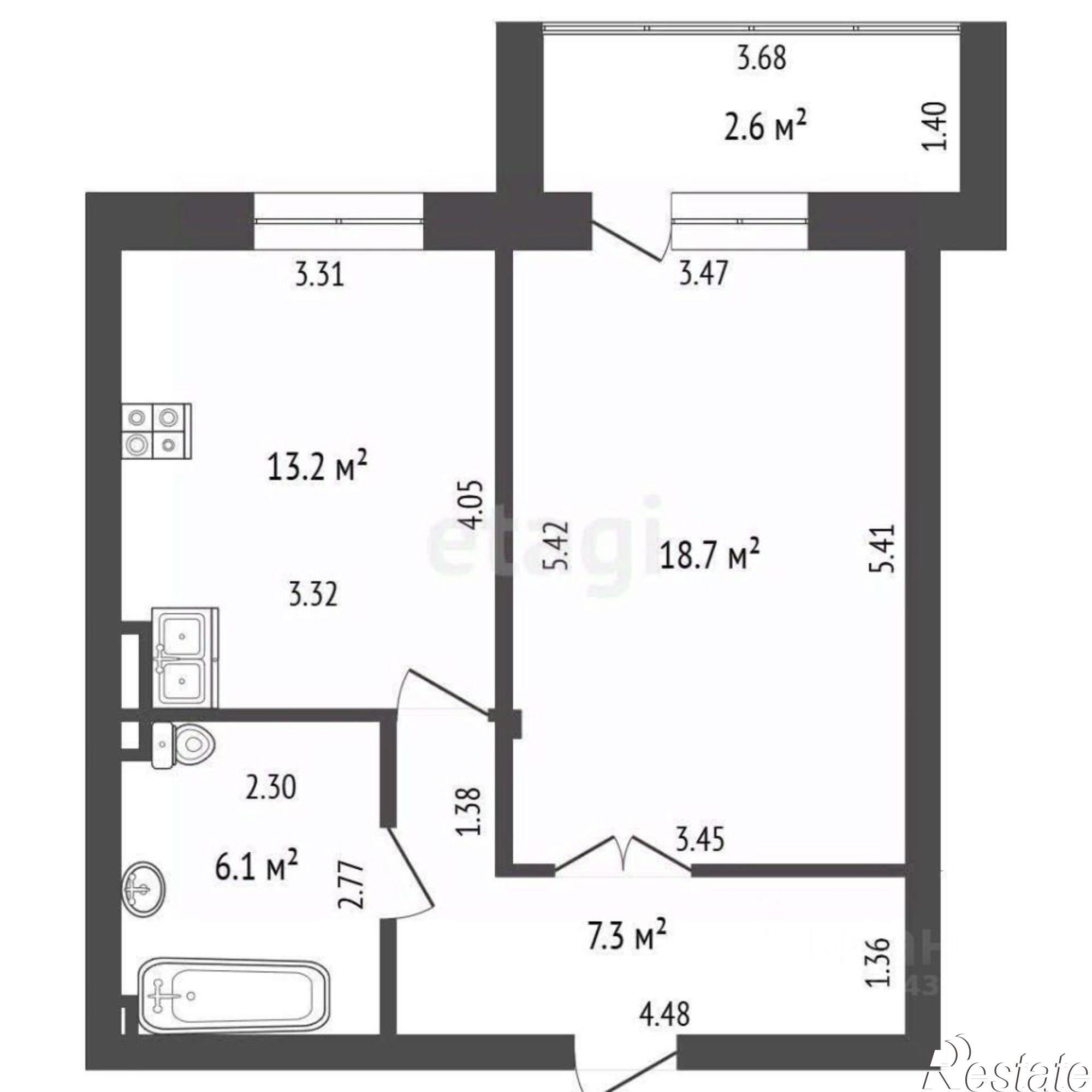 Купить квартиру за 9 500 000 рублей на Берёзовая улица, 6