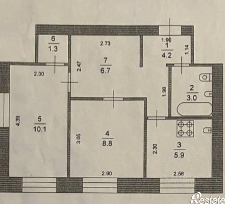 2-комн квартира проспект Ленина, 39,  д. 39
