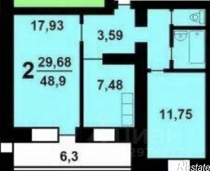 2-комн квартира проспект Музрукова, 21,  д. 21