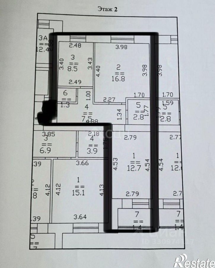 2-комн квартира ул Курчатова, 8,  д. 8