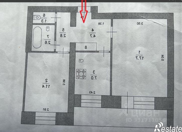 2-комн квартира ул Некрасова, 15,  д. 15
